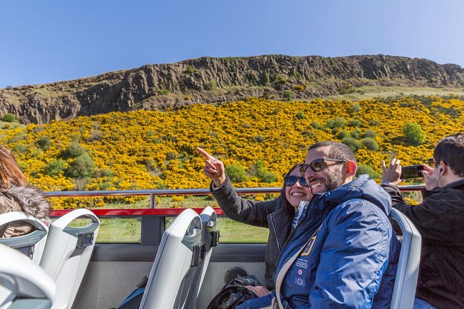 City Sightseeing Edinburgh Hop-On Hop-Off Bus Tour + Kids Go Free - Lothian Road, Grassmarket, and the castle view