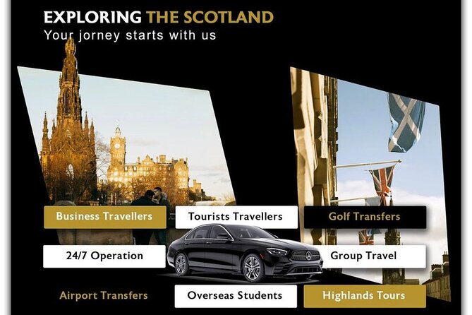 Edinburgh Airport Transfer to or Anywhere in Uk - A private start instead of an airport scramble