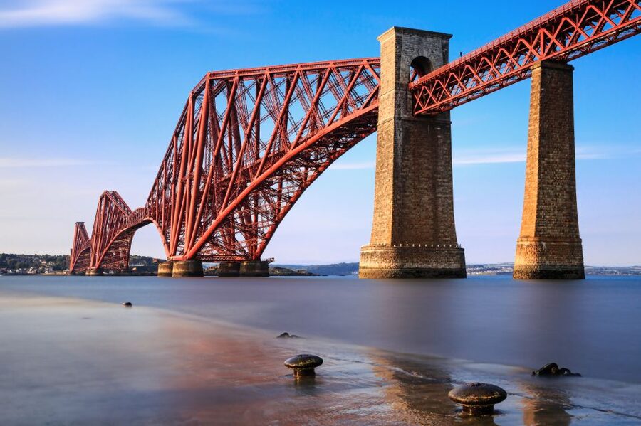 Edinburgh: St Andrews, Dunnottar Castle & Falkland Tour - The Forth Bridge: a fast stop with a big view