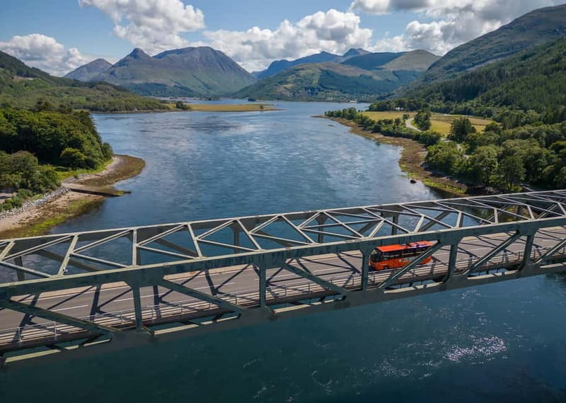 From Edinburgh: Glenfinnan Viaduct, Glencoe & Highlands Tour - Fort William and the route toward Loch Shiel