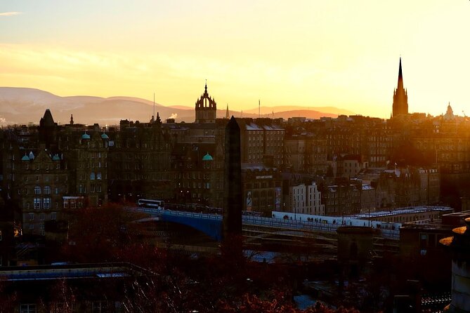 Private Food Tour of Edinburgh with Haggis, Scotch & More - Edinburgh Castle and the city view from Castle Rock