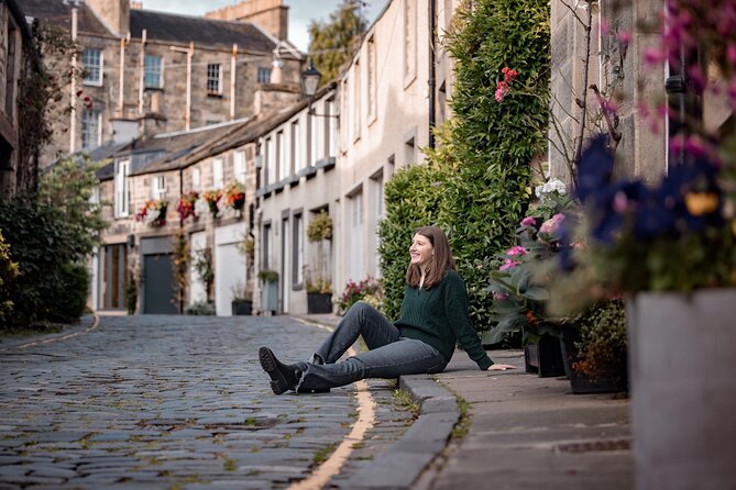 Private Photoshoot in Edinburgh with a Professional Photographer - Dean Village for a quieter stone setting